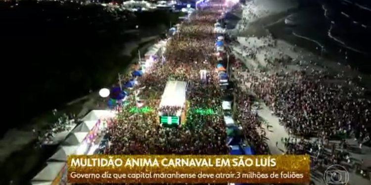 Globo destaca três milhões de foliões no Carnaval de Brandão em São Luís