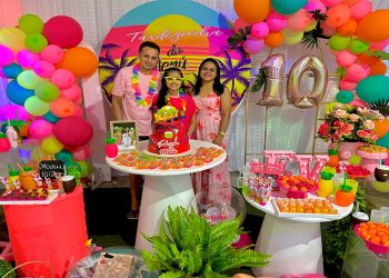 DIEGO PAIVA E MILENA PAIVA COMEMORA 10 ANOS DA FILHA, EMANUELLE PAIVA, COM FESTÃO NO TEMA ‘TROPICAL’