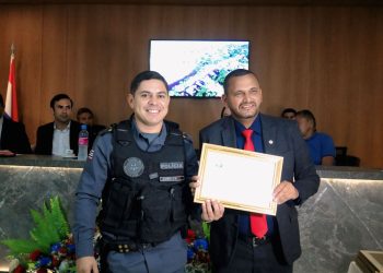 CAMÂRA MUNICIPAL DE VEREADORES CONCEDE TÍTULO DE CIDADÃO SAMBENEDITENSE AO PM YGOR ALMEIDA GONZAGA