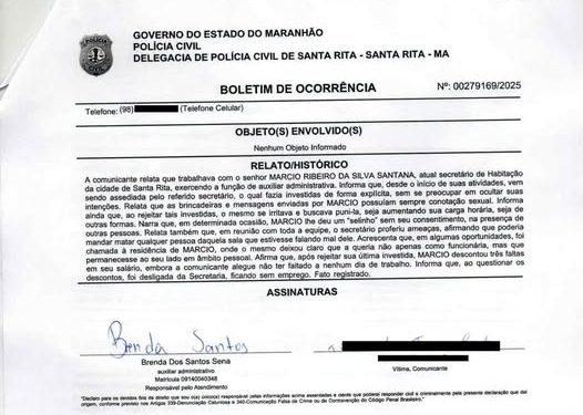 Secretário de Habitação de Santa Rita é acusado de assédio sexual por servidora