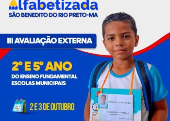 São Benedito do Rio Preto aplica 3ª Avaliação Externa do Compromisso Criança Alfabetizada