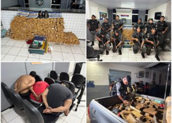 POLÍCIA MILITAR APREENDE MEIA TONELADA DE MACONHA EM PAÇO DO LUMIAR E PRENDE TRÊS SUSPEITOS