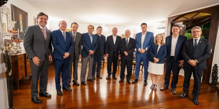 ORLEANS BRANDÃO RECEBE APOIO DA CUPULA DO MDB EM JANTAR OFERECIDO POR JOSÉ SARNEYEM BRASÍLIA