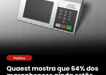 QUAEST REVELA ELEITORADO INDEFINIDO E CENÁRIO ABERTO NA DISPUTA POR GOVERNO DO MARANHÃO